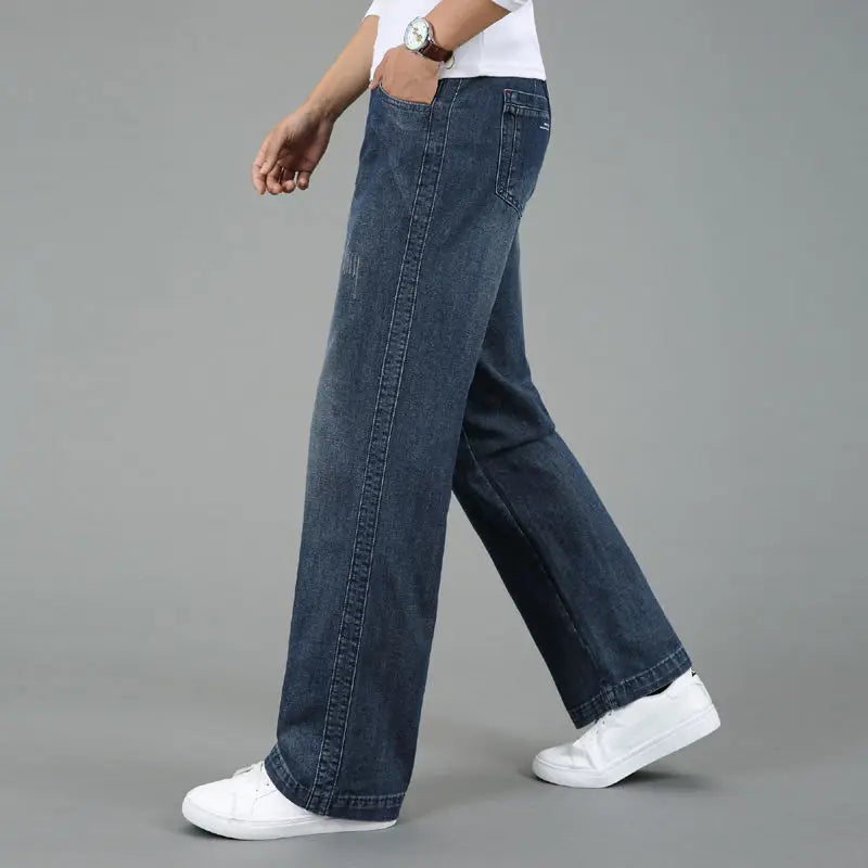 Casual Fashion Men’s Vintage Wide-Leg Jeans for Effortless Style