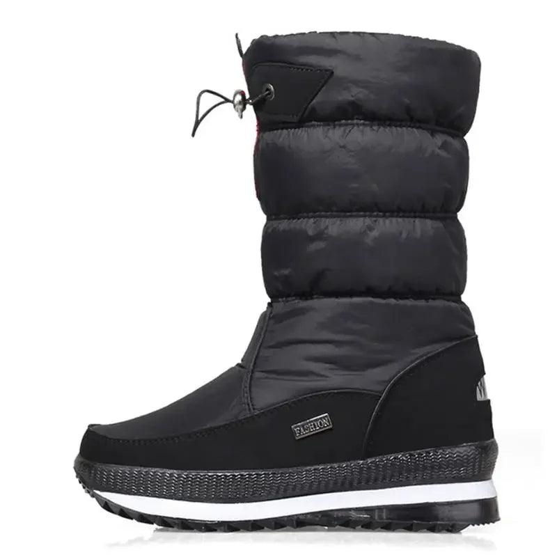 Platform Spring Winter Thick Waterproof Non-slip Fashion Fur Women Snow Boots - JVMCL