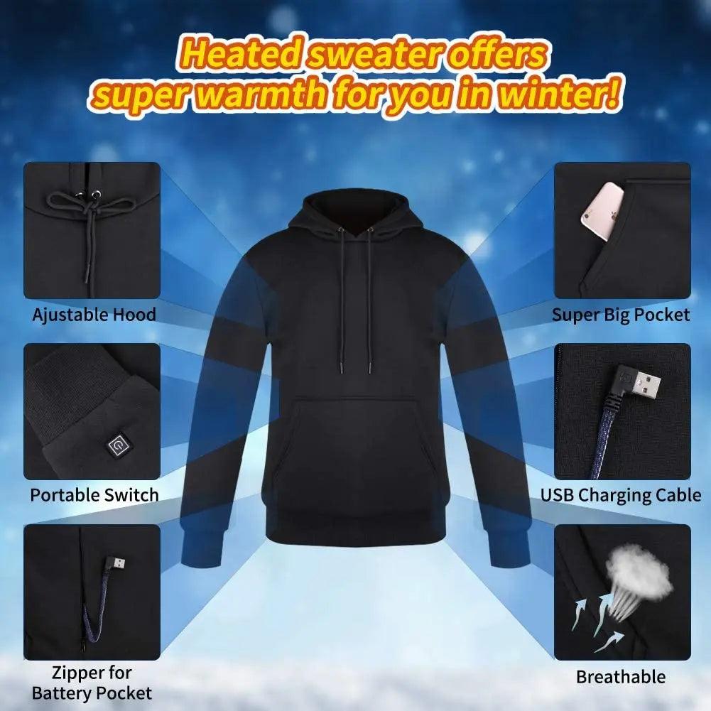 USB Charging Outdoor Electric Heating Winter Warm Sportswear Jacket - JVMCL