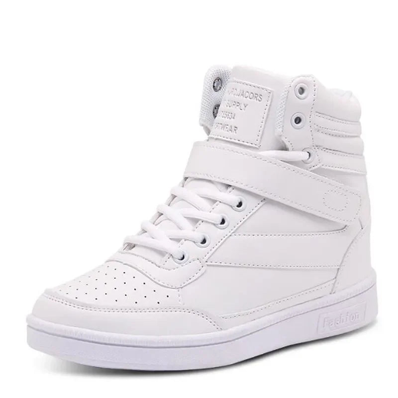 Women's Breathable High-Top Platform Sneakers – Casual Sport Boots - JVMCL