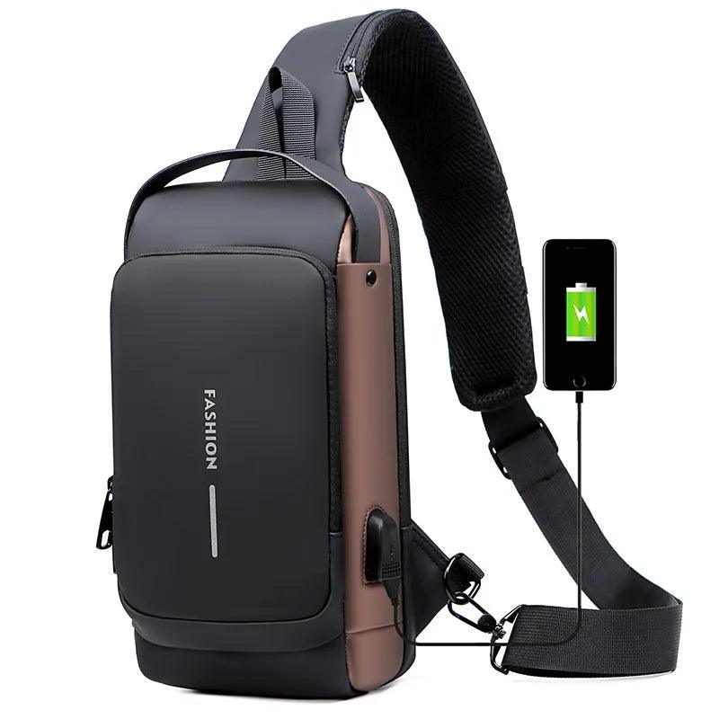 Secure Stylish & Multi-Functional Men's Anti-Theft Travel Sling & Crossbody Bag - JVMCL