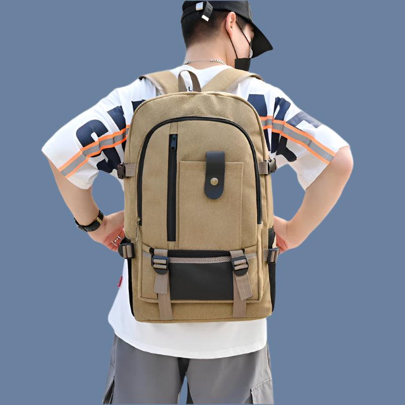 Large Capacity Camping, Hiking, Travel Sport Male Canvas Backpack - JVMCL