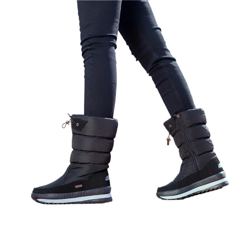 Platform Spring Winter Thick Waterproof Non-slip Fashion Fur Women Snow Boots - JVMCL