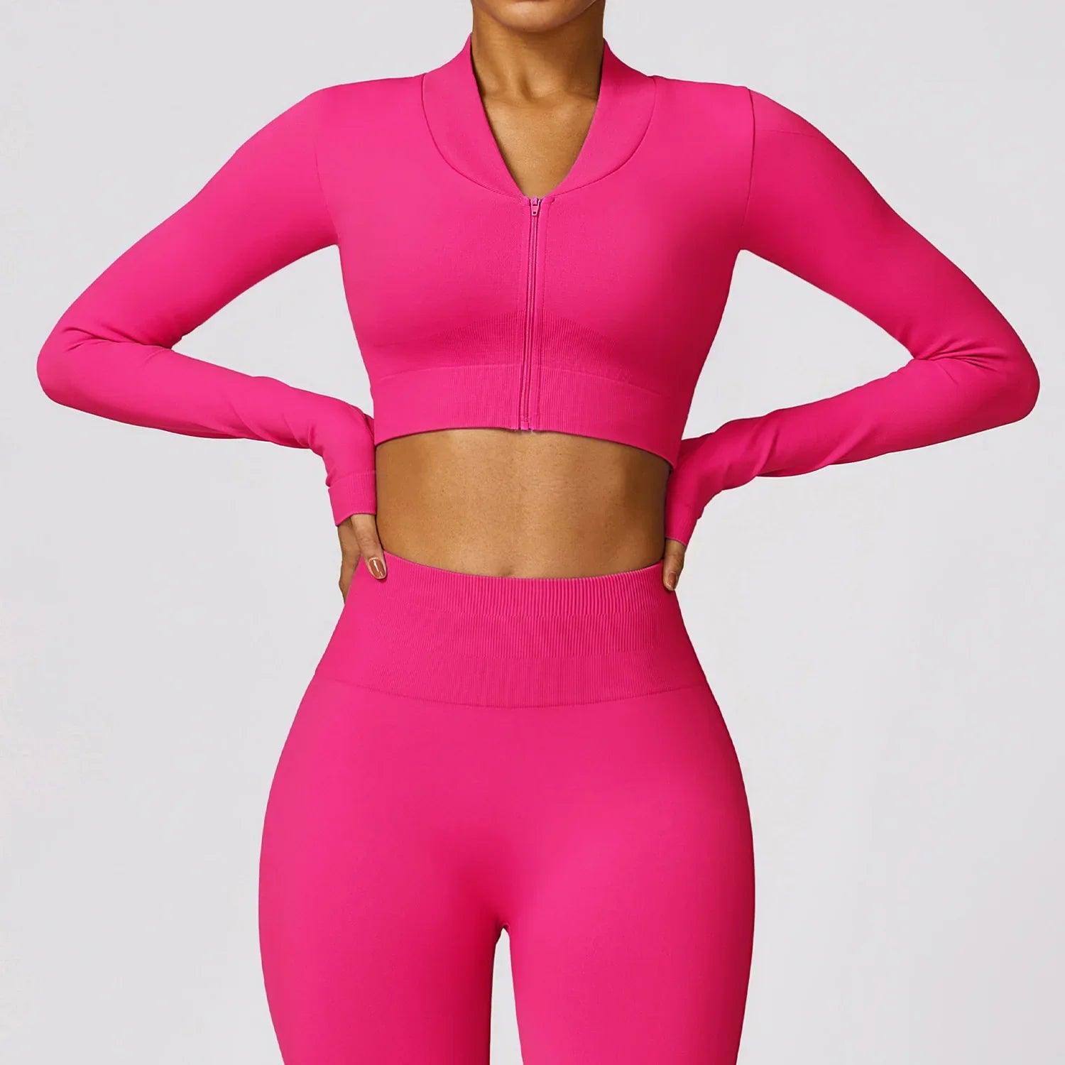 Stylish and Comfortable Tight Seamless Women's Sport Jacket for Yoga and Fitness - JVMCL