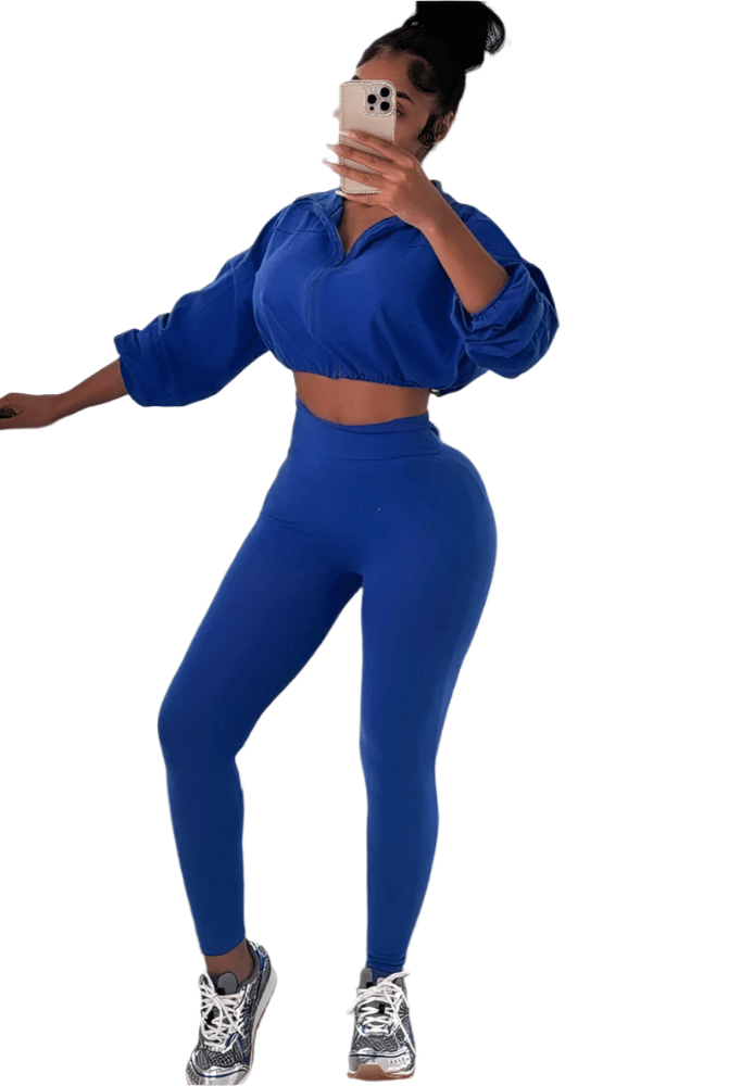 Fashion Women's Jogging Pants Set - Long Sleeve & Leggings Matching Suit - JVMCL