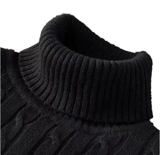 Men's High Neck Turtleneck Sweater – Stylish & Warm Winter Pullover - JVMCL