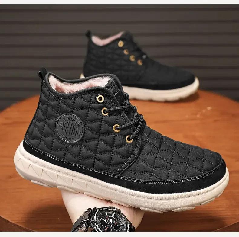 Comfortable Stylish Winter Warm Men’s Boots – Waterproof Non-Slip Plush Sneakers - JVMCL