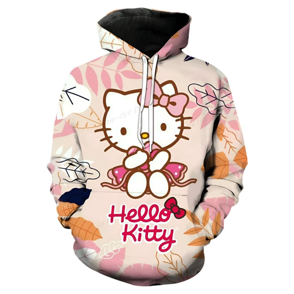 Cozy & Stylish Streetwear Hello Kitty 3D Printed Hooded Sweatshirt - JVMCL