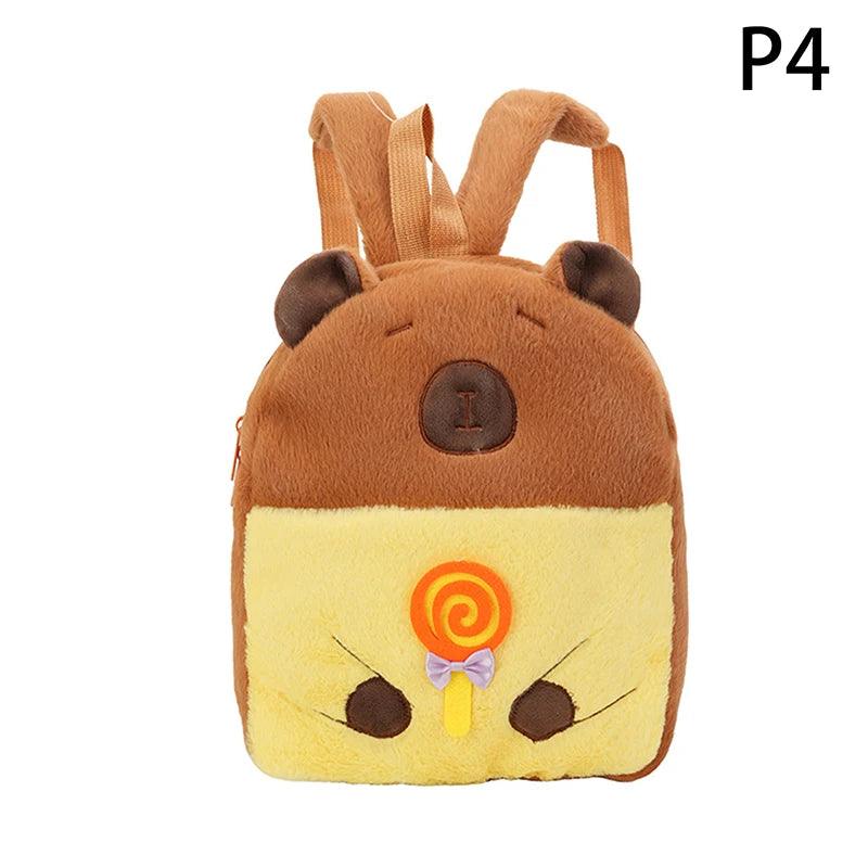 Plush Backpack – Versatile Large-Capacity Cartoon Tote Bag for Women and Kids - JVMCL