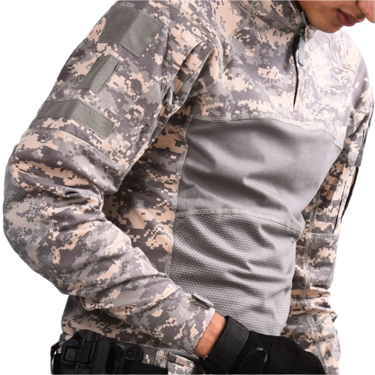 Men’s Cotton Tactical Combat Shirt – Long Sleeve Military Hiking & Climbing Gear