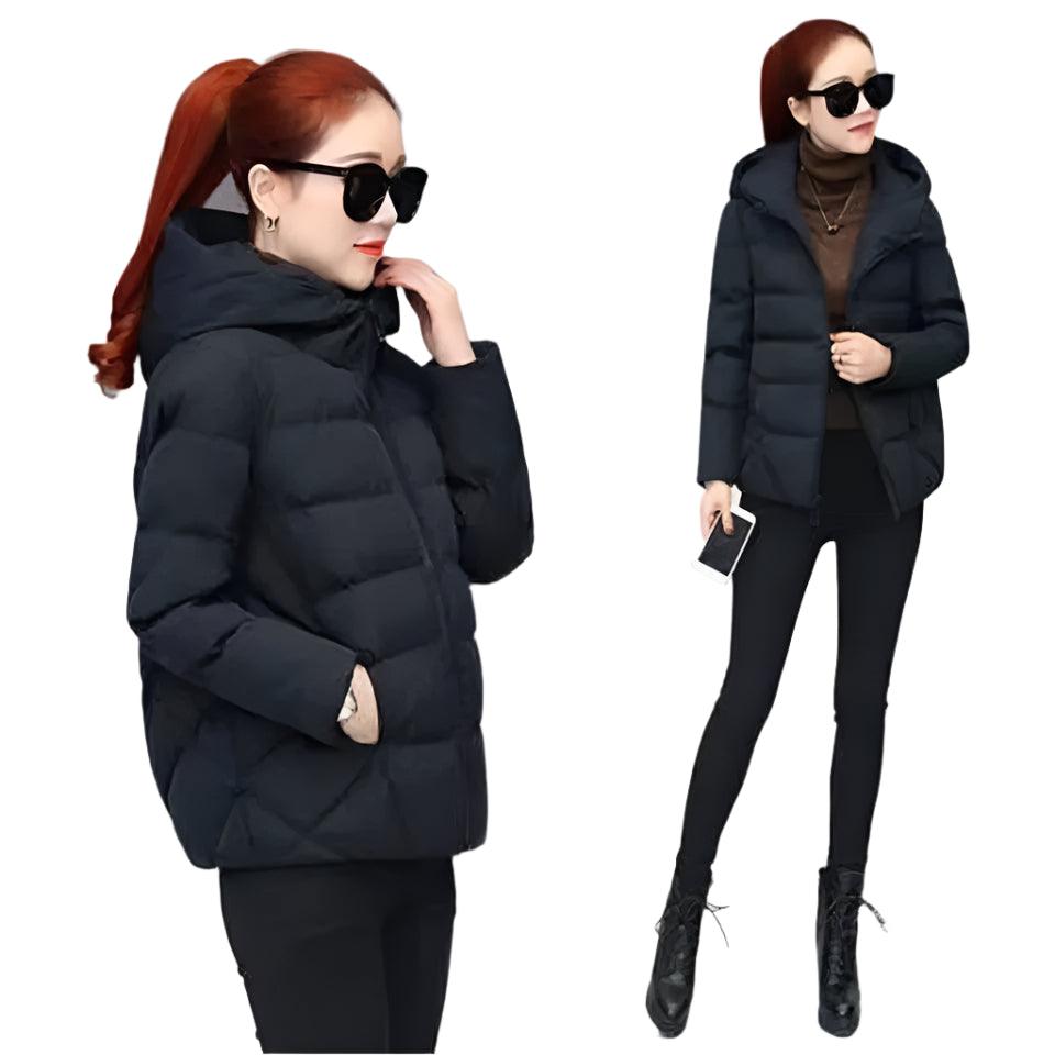 Cotton Padded Coat Autumn Winter Slim Short Hooded Warm Thicken Jackets - JVMCL