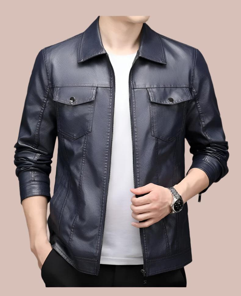 Sleek Durable Slim fit High-Quality New Men's Casual PU Leather Jacket - JVMCL