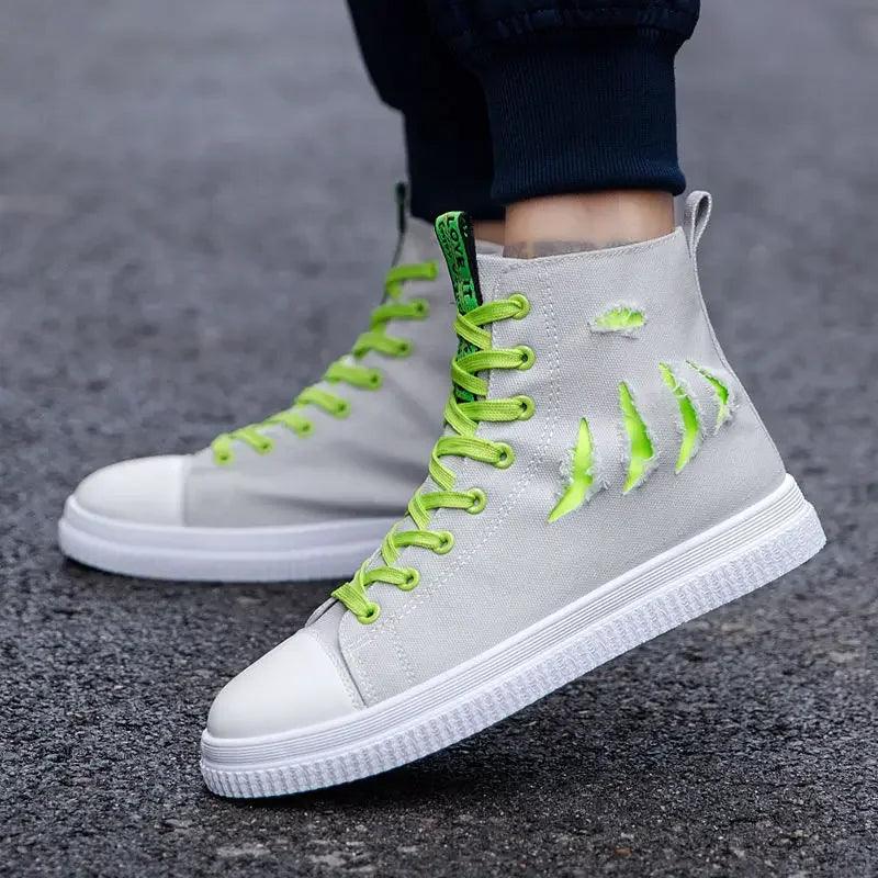 Fashion Breathable & Lightweight High-Top Canvas Casual Comfort Sneaker Shoes - JVMCL