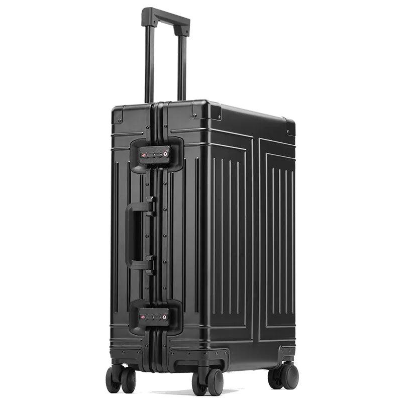 100% Aluminum-Magnesium Alloy Rolling Travel Suitcase - JVMCL