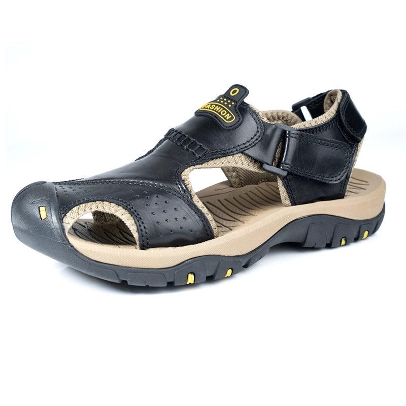 Men's Summer Outdoor, Non-slip Leather Sandals - JVMCL