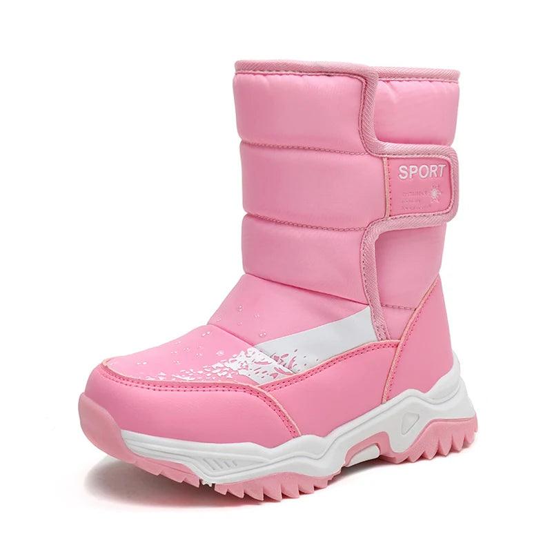 Adventure Warm Stylish Winter Outdoor Waterproof Plush Snow Boots for Kids - JVMCL