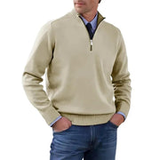 Men’s Autumn Half-Zip Breathable Knitted Turtleneck Pullover Sweater Jacket - JVMCL