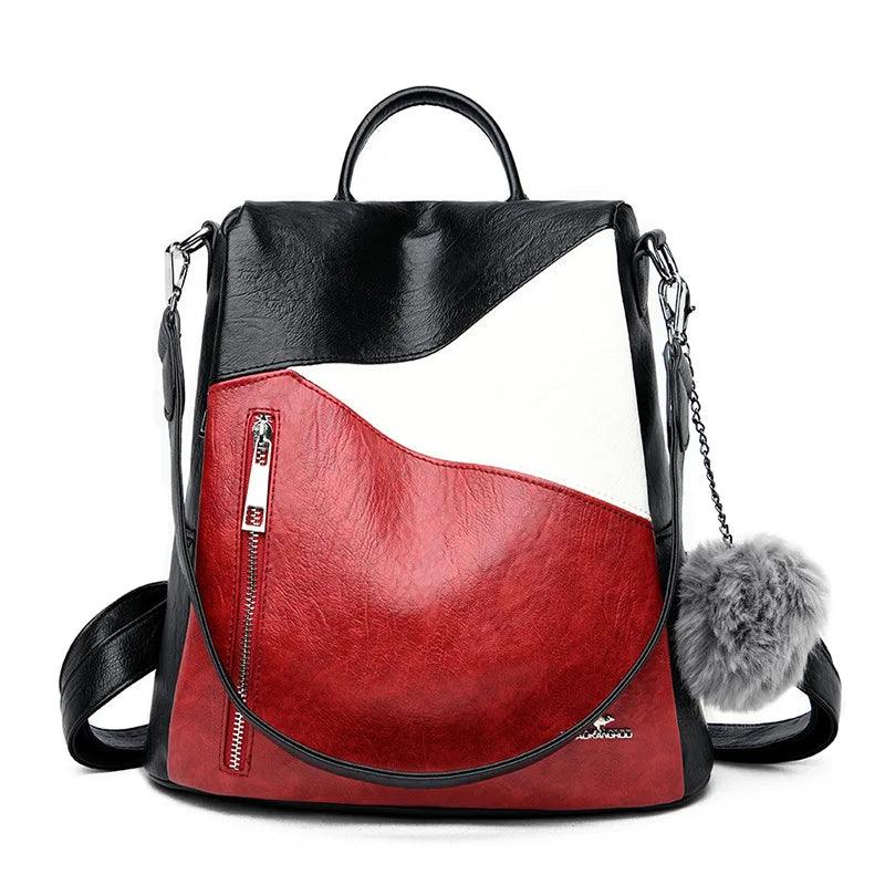 Fashionable PU Leather Backpack for Women – Stylish & Versatile Travel & School Bag - JVMCL