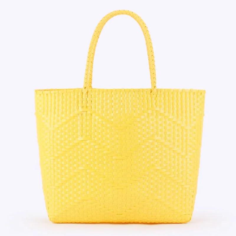 Handwoven PVC Beach Tote Bag – Versatile Shoulder Bag for Women’s Vacations - JVMCL