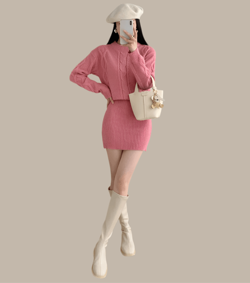 Knitted Bodycon Ribbed Dress – Warm Pullover Casual Vestidos for Autumn & Winter - JVMCL