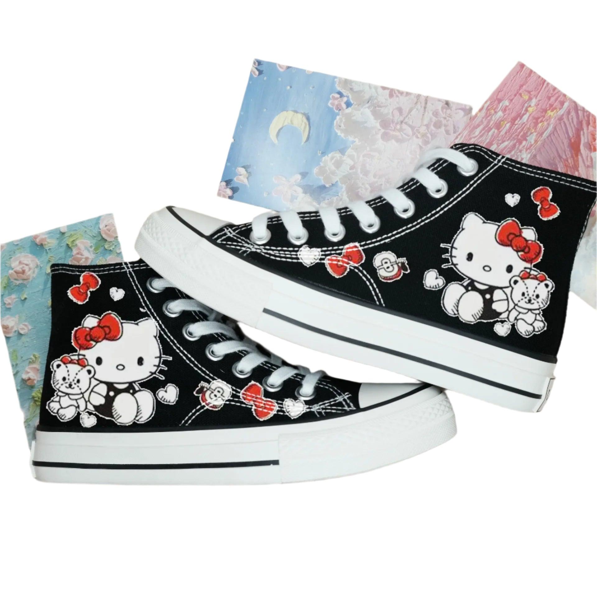 Anime-Inspired Unisex High-Top Canvas Sports Flat Casual Sneakers Shoes - JVMCL