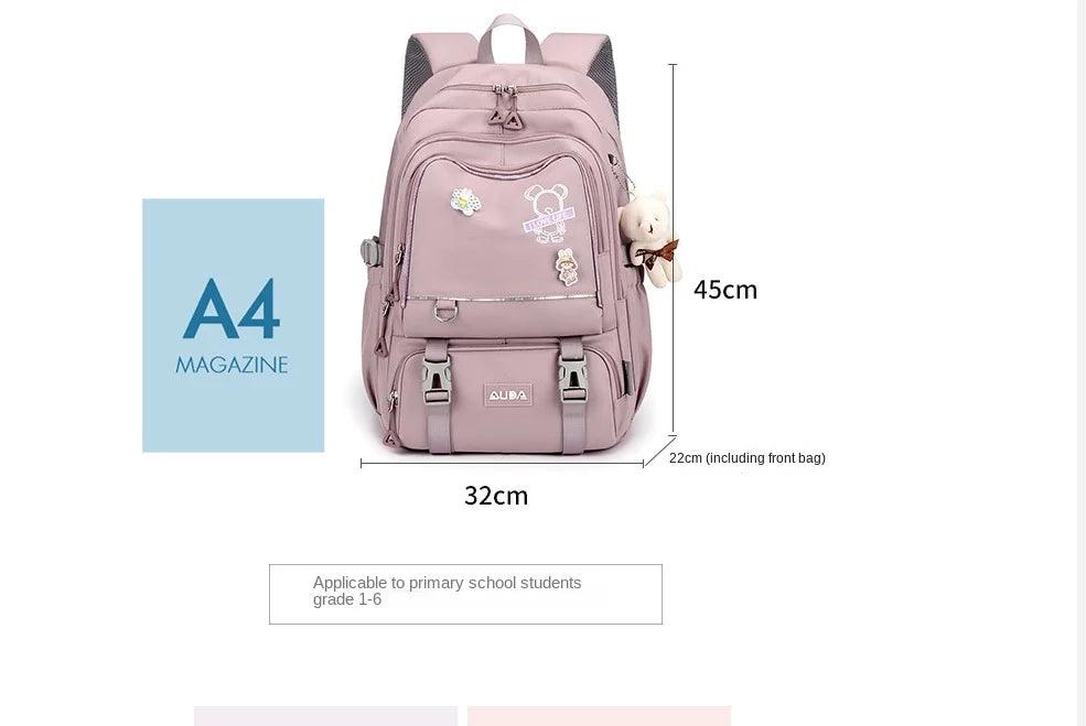 Children, Kids School Large Backpack Book Bag Waterproof Laptop Travel Rucksack - JVMCL