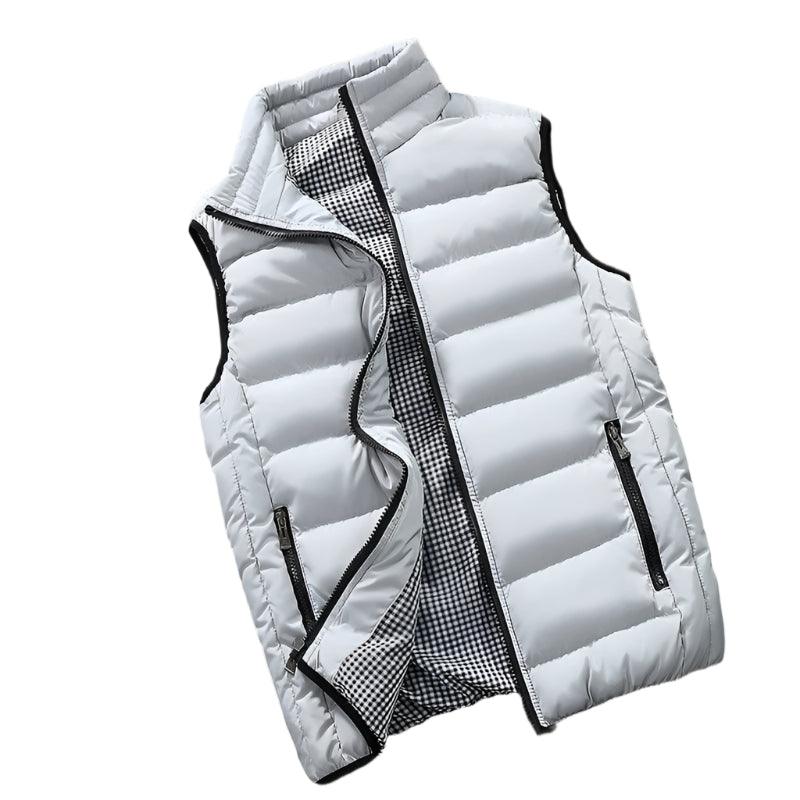 Men Vest Windproof Sleeveless Winter Casual Cotton Warm Thicken Waistcoat Jacket - JVMCL