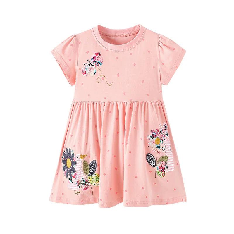 Adorable Butterfly Embroidery Princess Dress – Party & Birthday Frock for Girls - JVMCL