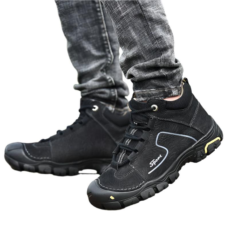 Golden Sapling Outdoor Boots Genuine Leather Men's Shoes Winter Tactical Shoe Platform Men Work Boot Mountain Trekking Chaussure - JVMCL