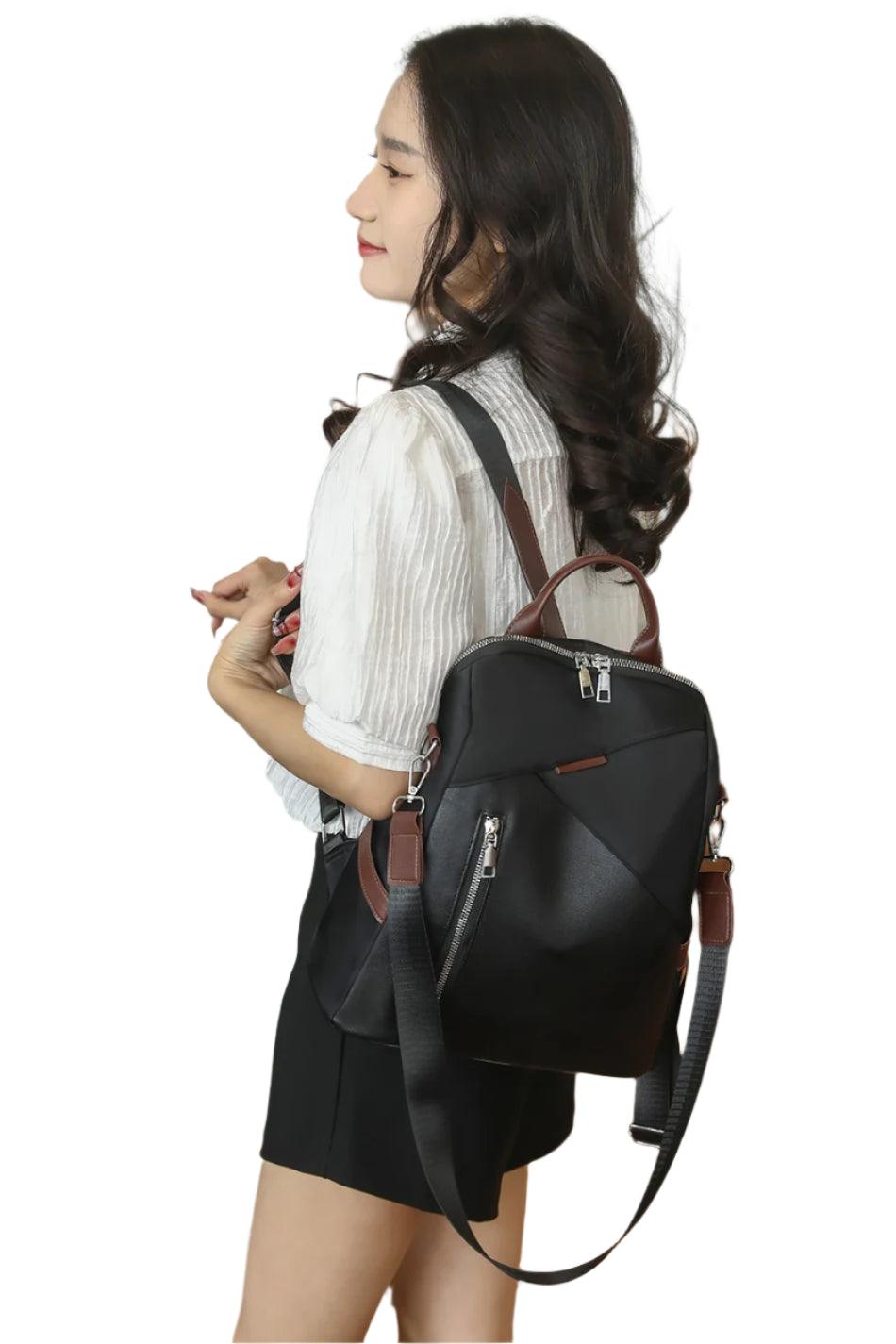 Anti-Theft Vintage PU Leather Backpack –Stylish & Spacious Travel and School Bag - JVMCL