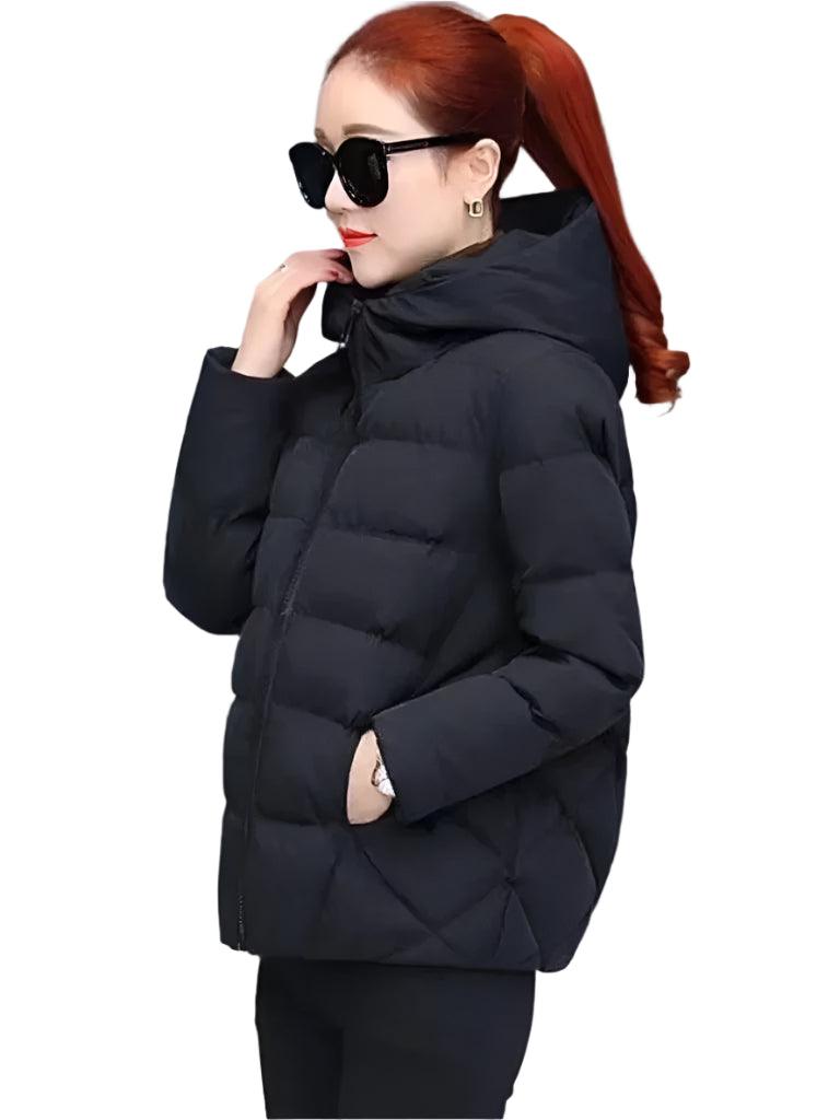 Cotton Padded Coat Autumn Winter Slim Short Hooded Warm Thicken Jackets - JVMCL