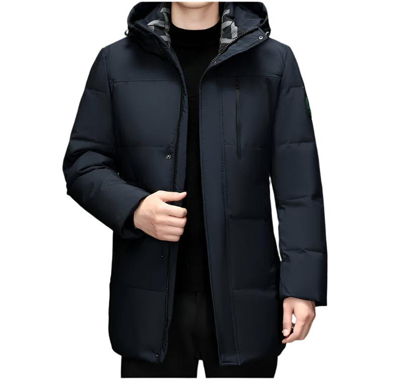 High-Quality Winter Men's Hooded Down Jacket – White Duck Down Parka - JVMCL