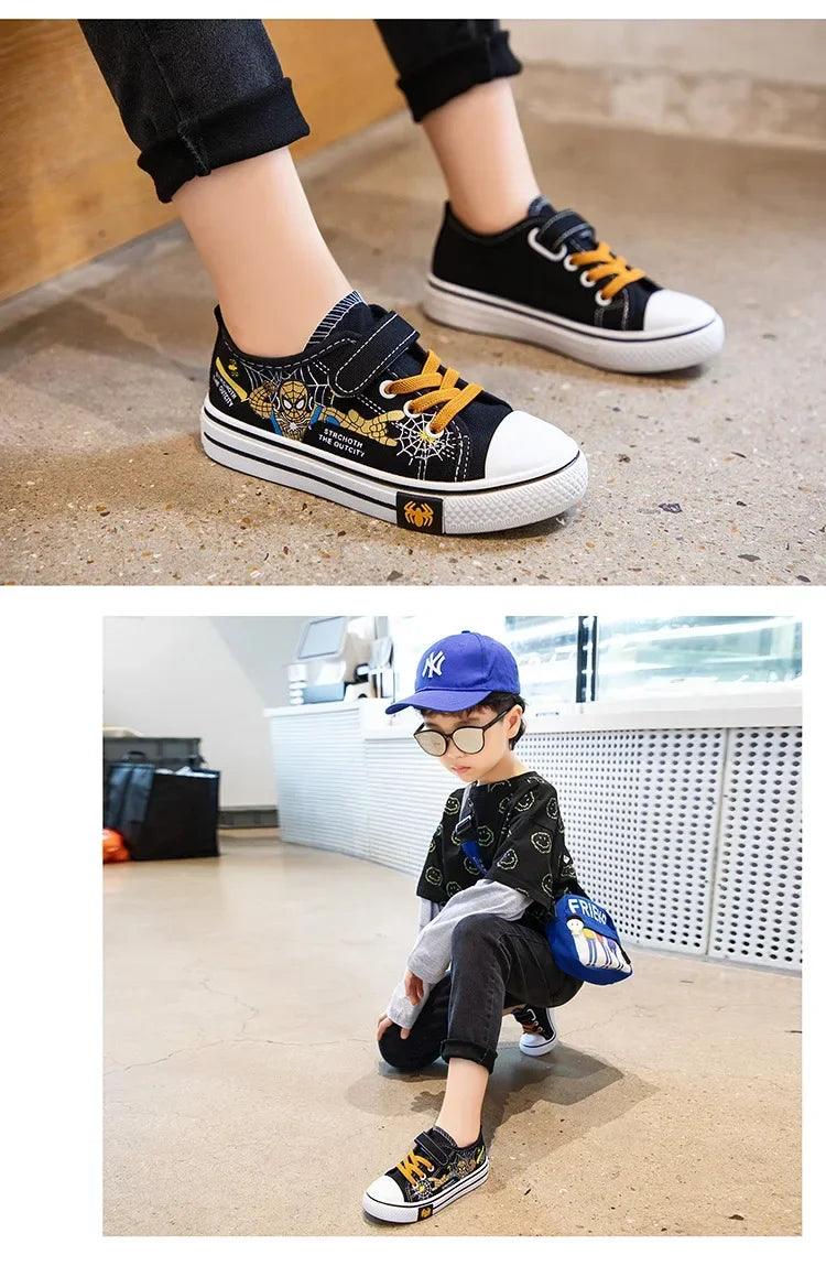 Anti-Slip, Soft Bottom Stylish Breathable Outdoor Sport Kids' Canvas Sneakers - JVMCL