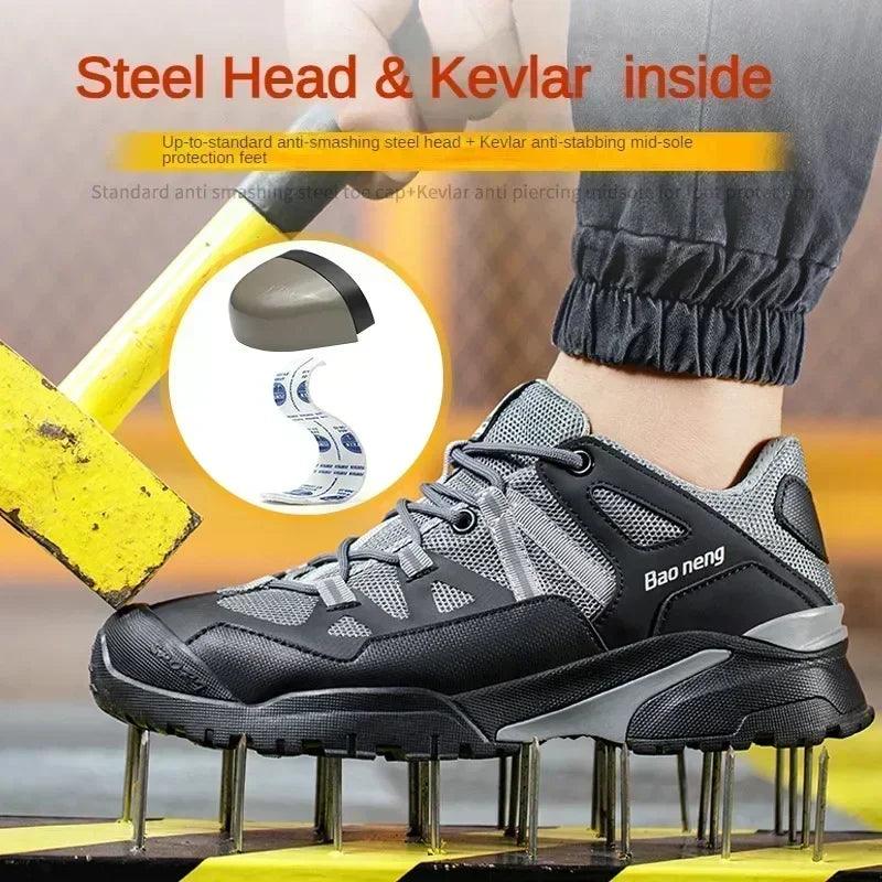 Men's Steel Toe Puncture-Proof Work Indestructible Protection Safety Sneakers - JVMCL