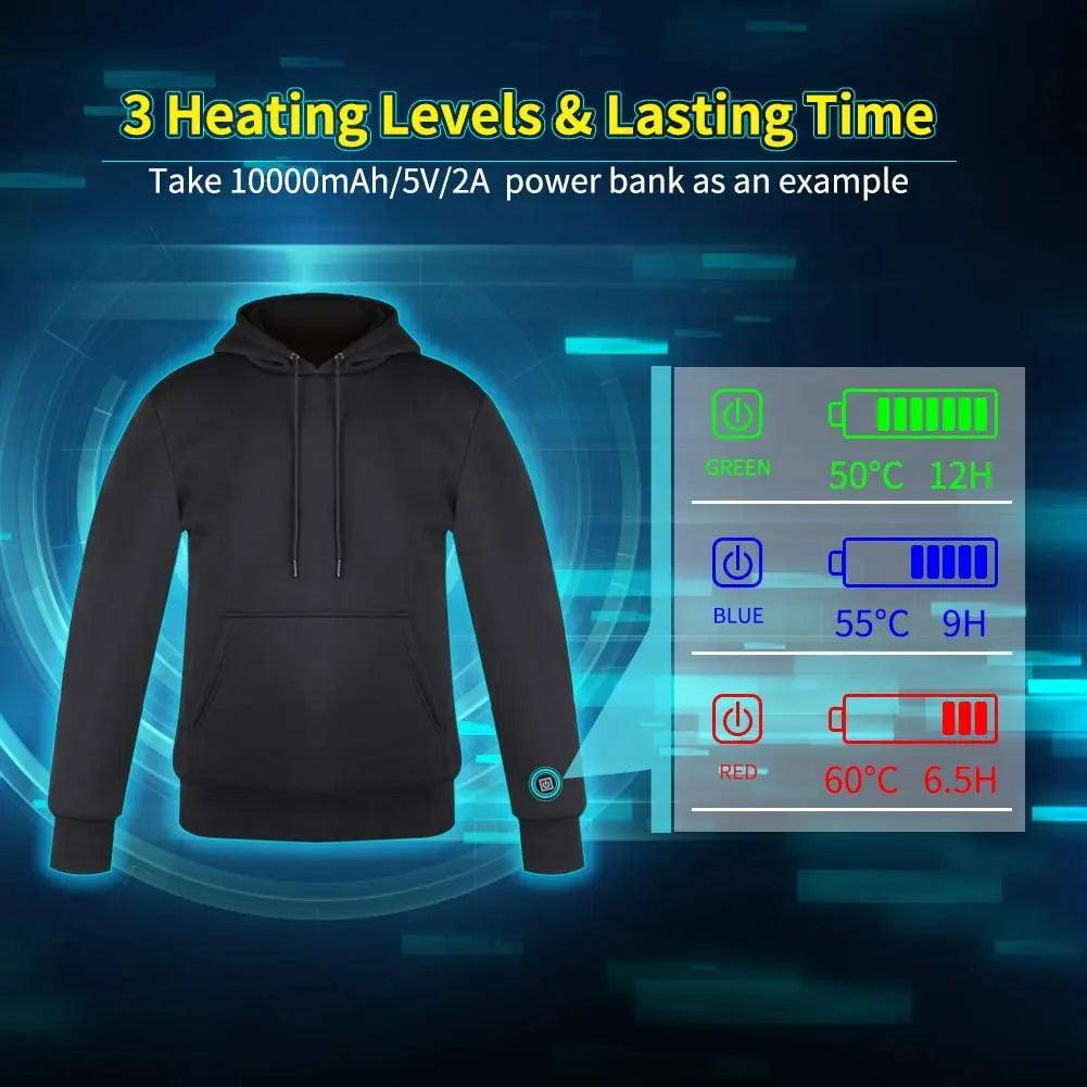 USB Charging Outdoor Electric Heating Winter Warm Sportswear Jacket - JVMCL