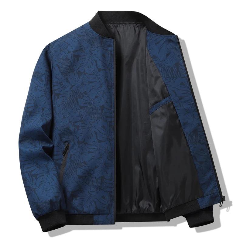 Men's Spring Autumn Printed Windbreaker - Slim Fit Bomber Jacket - JVMCL