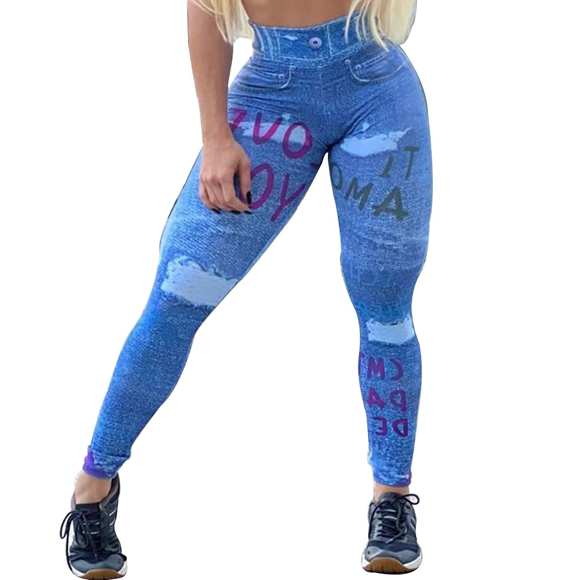 High Waist Medium Stretch Fabric Woman's Pure Color High Waist Plus Size Denim Jeans - JVMCL