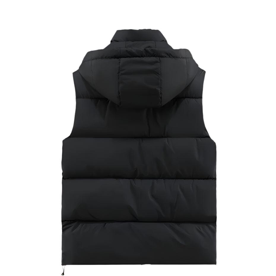 Men Winter Padded Hooded Loose Casual Thicken Warm Waistcoat Vests Jacket - JVMCL