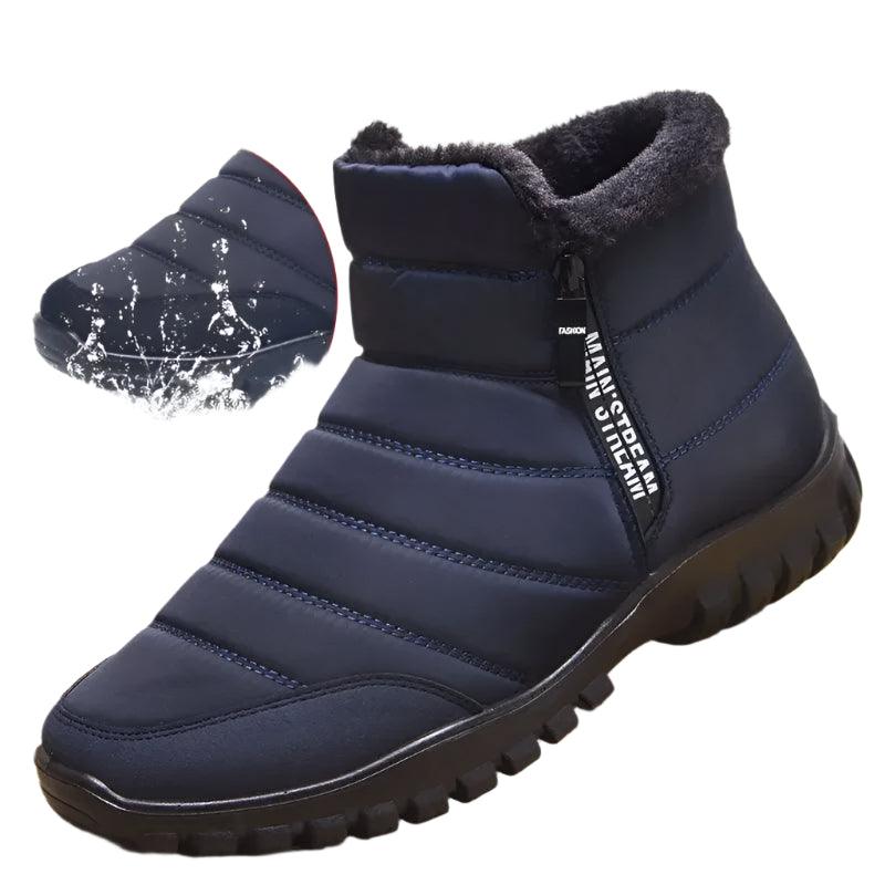 Plush Plus Size Winter Men Ankle Snow Boots Waterproof Non Slip Shoes - JVMCL