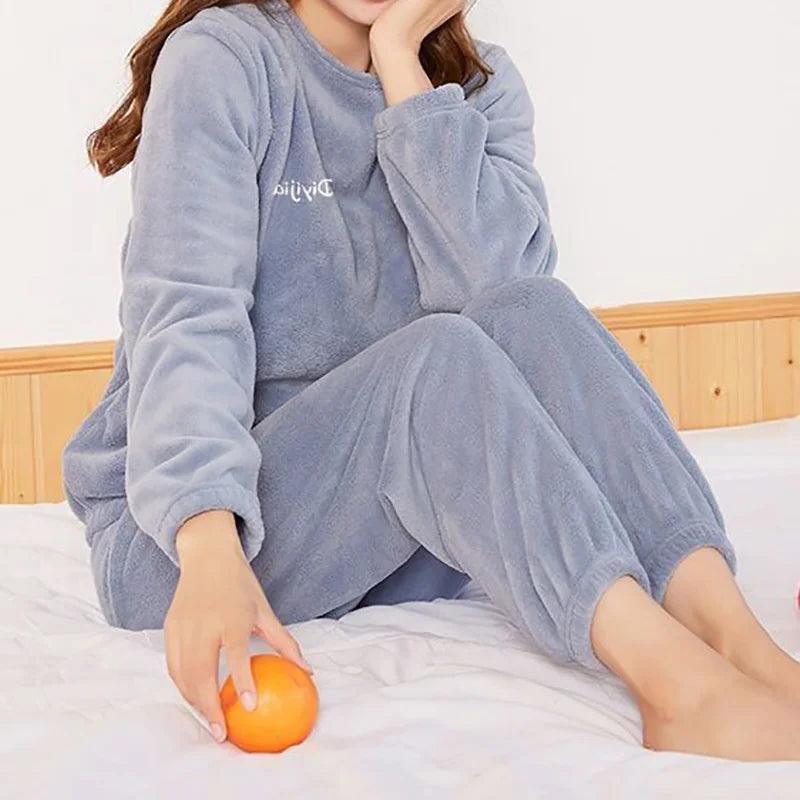 Women's Velvet Pajama Set – Cozy & Stylish Loungewear for Winter - JVMCL