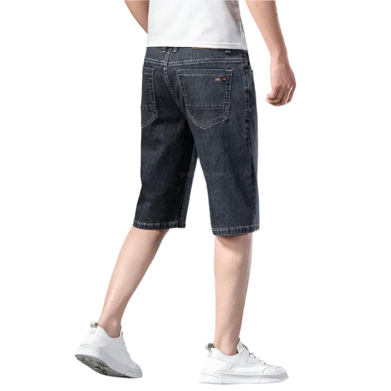 Comfortable and Stylistic Elastic Ultra-thin Straight Denim Shorts - JVMCL