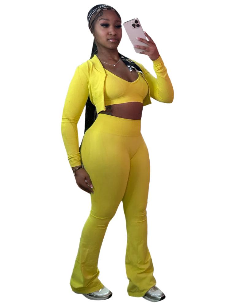 Chic Fashion 3-Piece Set Versatile Streetwear for Fitness and Casual Outings! - JVMCL