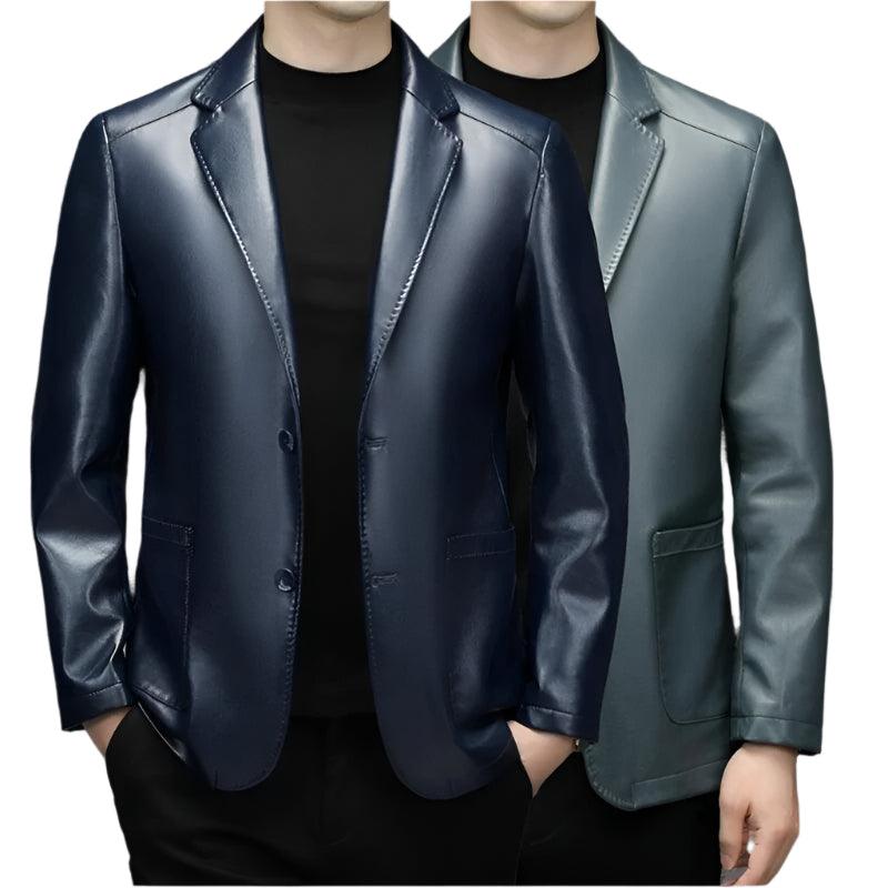 High-Quality Genuine Sheepskin Men's Leather Suit Coat – Autumn and Winter Jacket - JVMCL