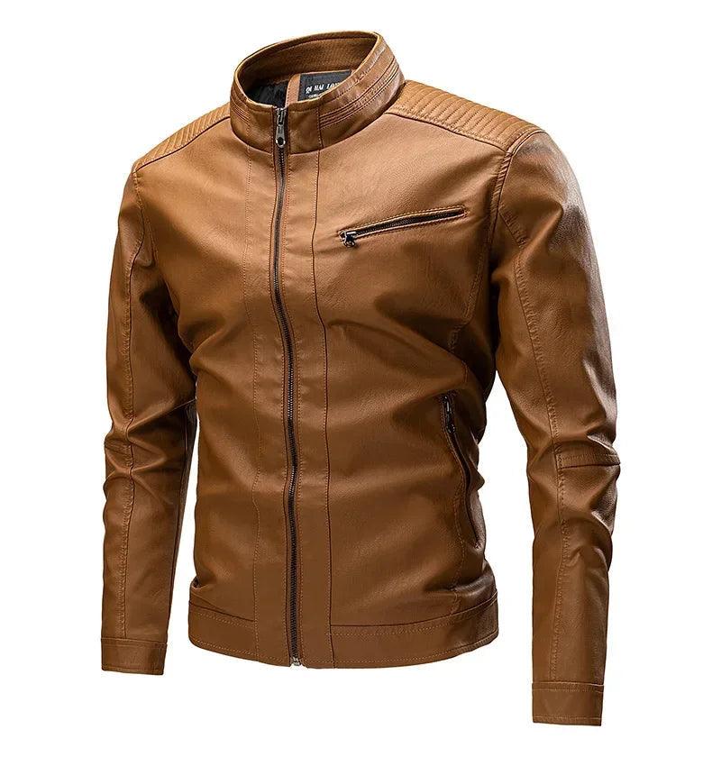 Fleece Warm High Quality Outerwear Men Business Faux Fur Leather Jackets - JVMCL