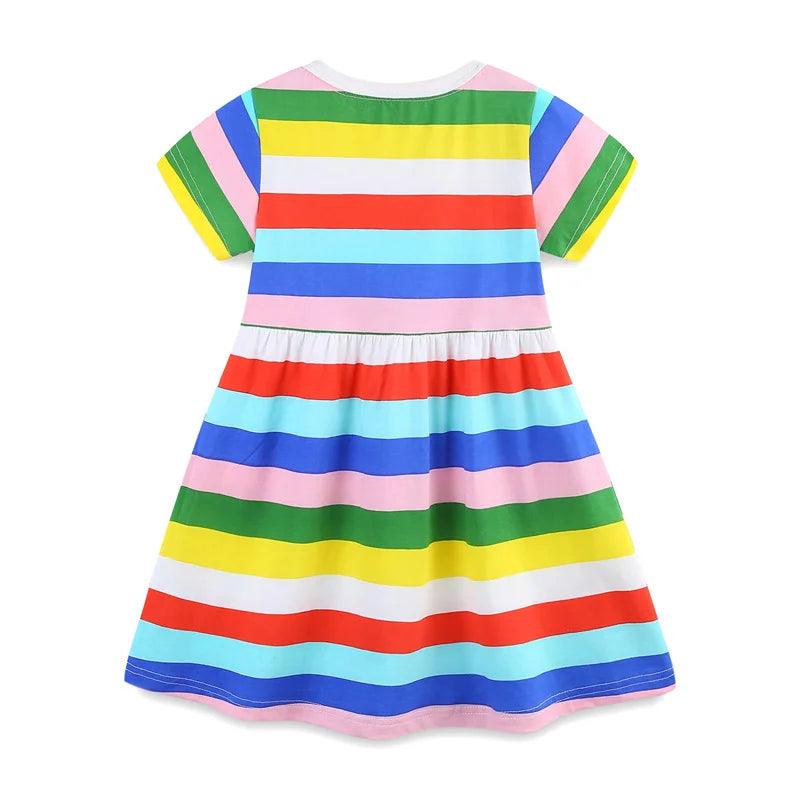 Elegant Striped Summer Party Dress – Toddler Girls' Stylish School Outfit - JVMCL