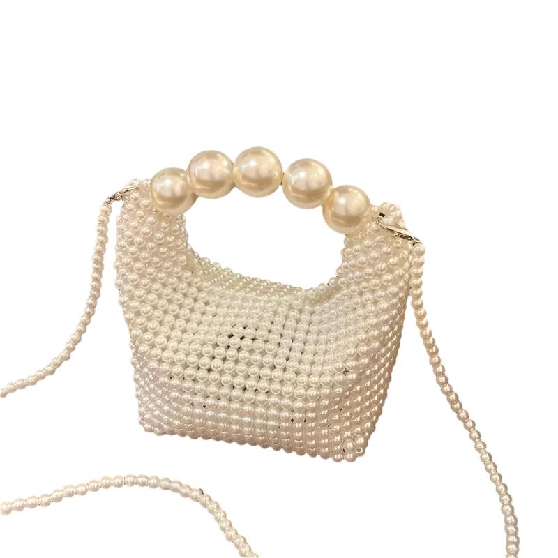 Luxury Pearl Handle Crystal Evening Bag – Top Handle Shoulder & Crossbody Bag - JVMCL