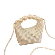 Luxury Pearl Handle Crystal Evening Bag – Top Handle Shoulder & Crossbody Bag - JVMCL