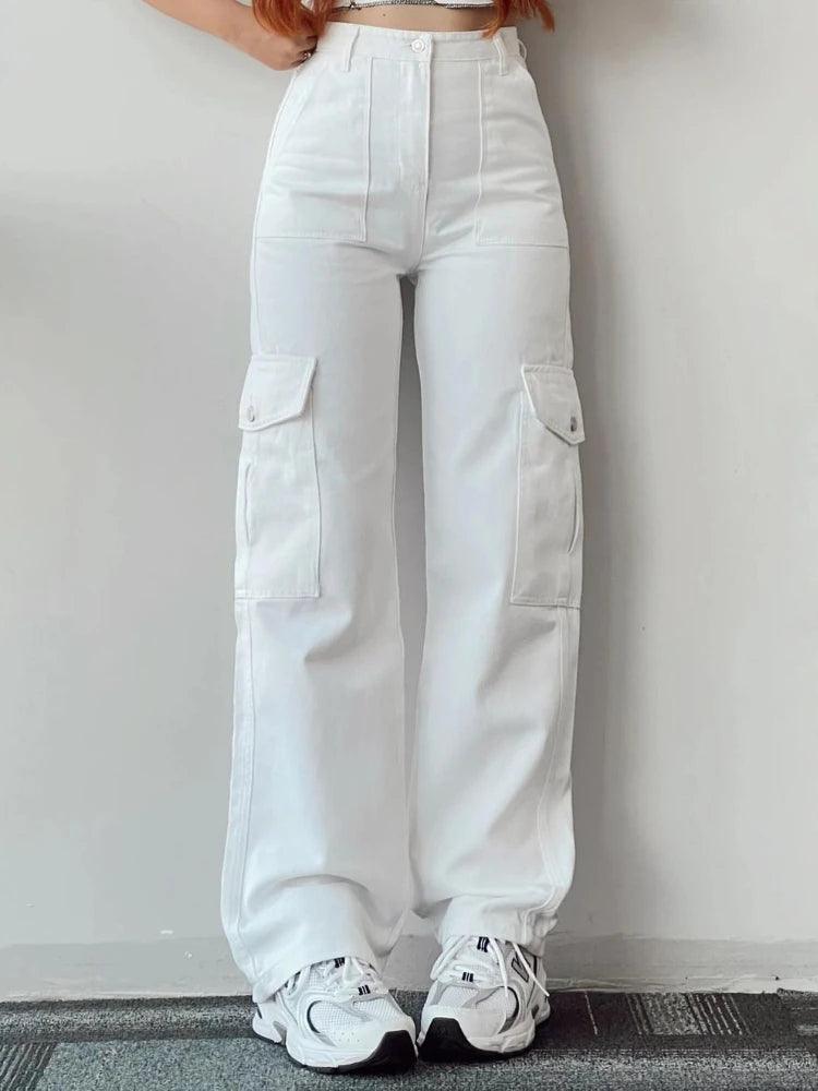 Y2K Vintage Cargo Pants – Harajuku Techwear Wide-Leg Joggers for Women - JVMCL