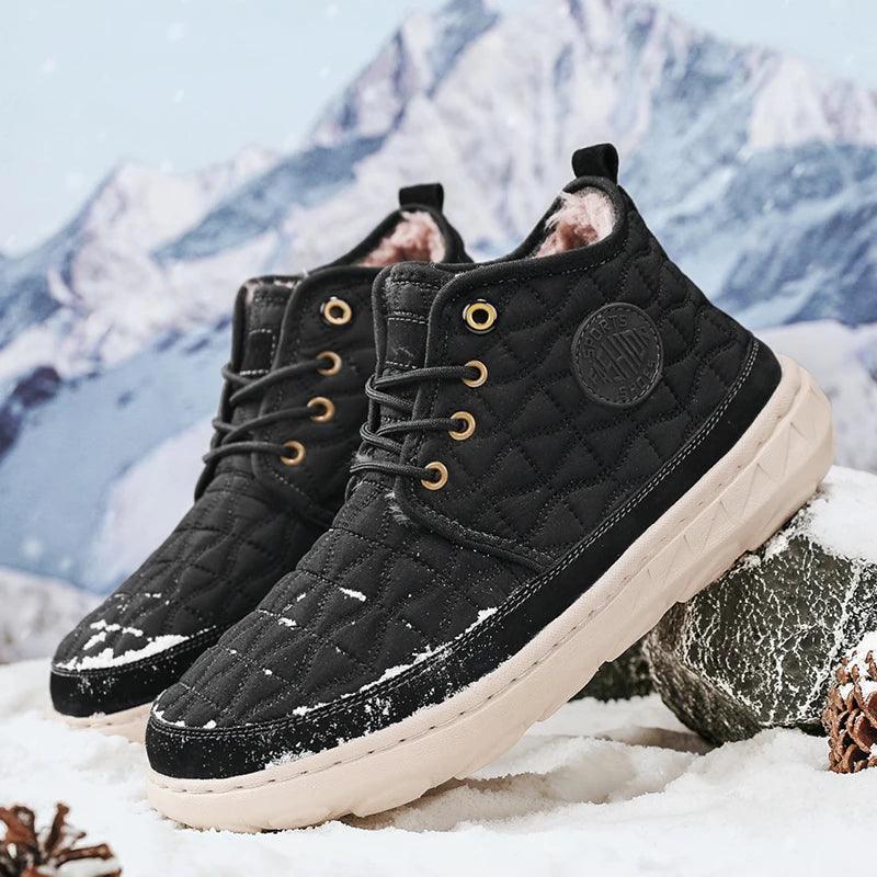 Comfortable Stylish Winter Warm Men’s Boots – Waterproof Non-Slip Plush Sneakers - JVMCL