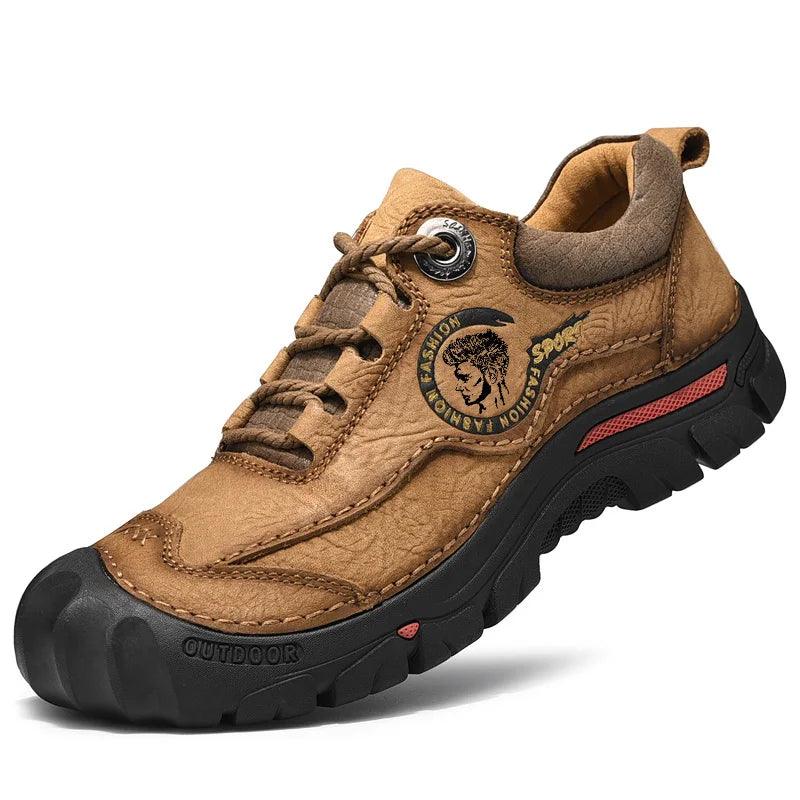 Men's Outdoor Hiking Shoes – Genuine Leather Sports & Travel Sneakers Footwear - JVMCL